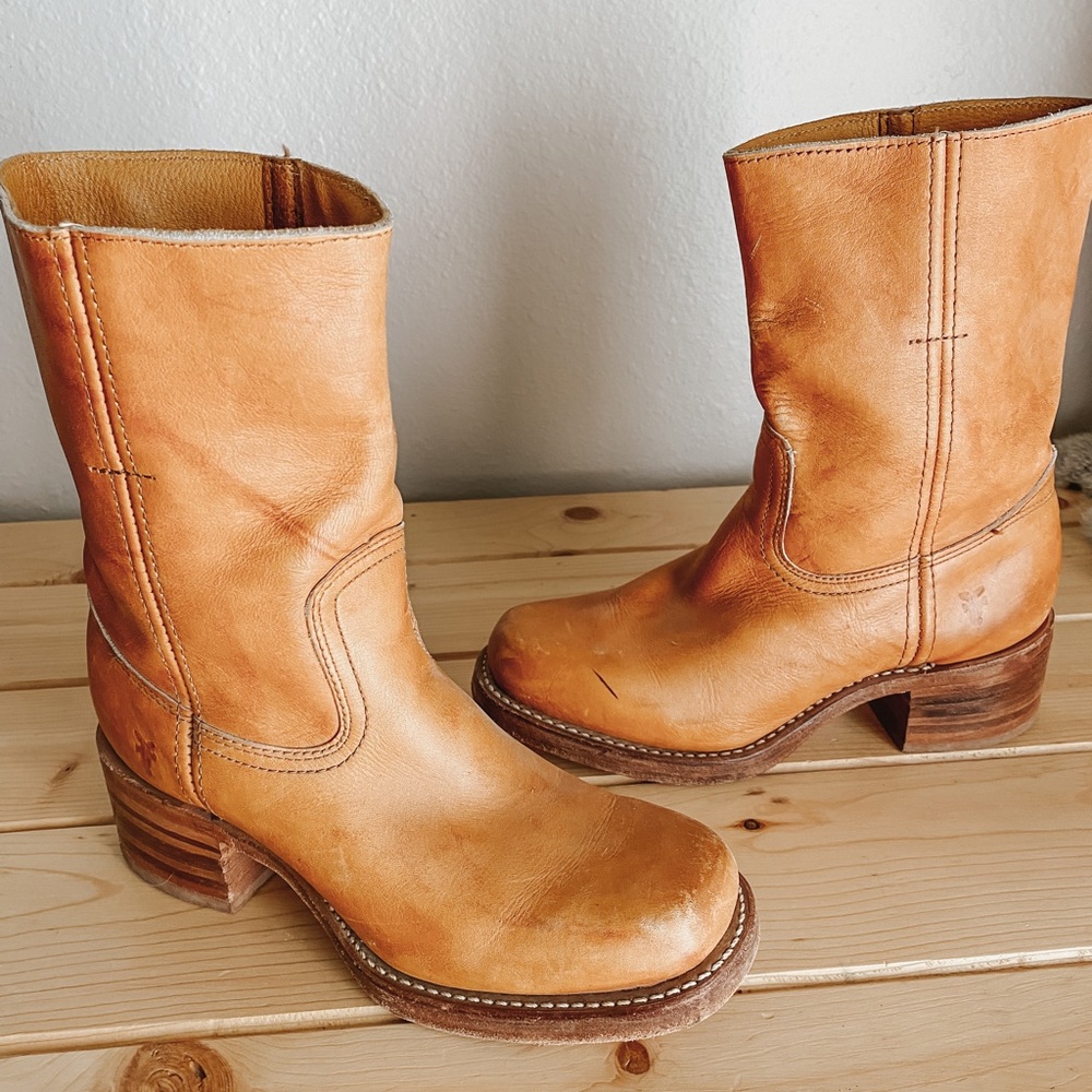 Vintage Frye Campus Leather Boots